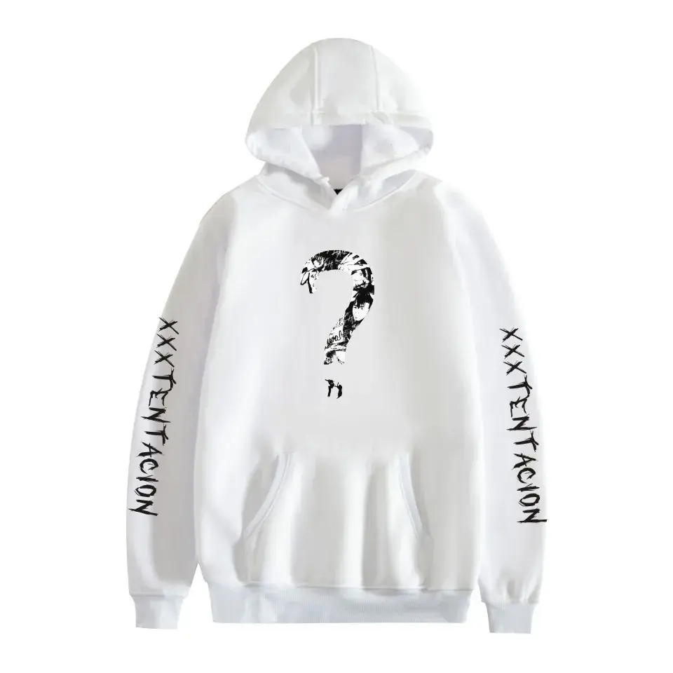 XXX Men's Black Hooded Sweatshirt with Graphic Print