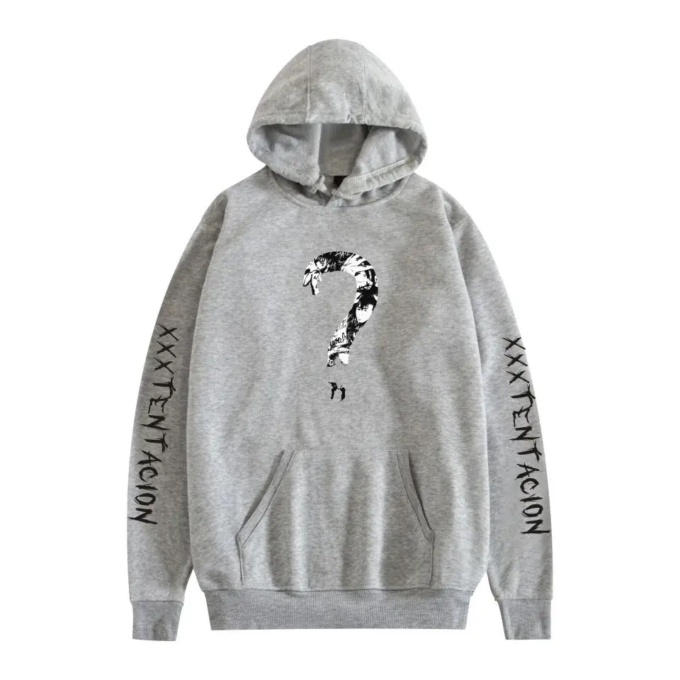 XXX Men's Black Hooded Sweatshirt with Graphic Print