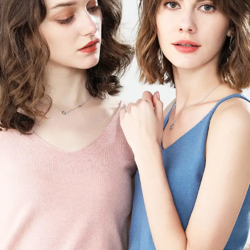 Women's Knitted Sleeveless V-Neck Top Tan Autumn 2019 - Image 12