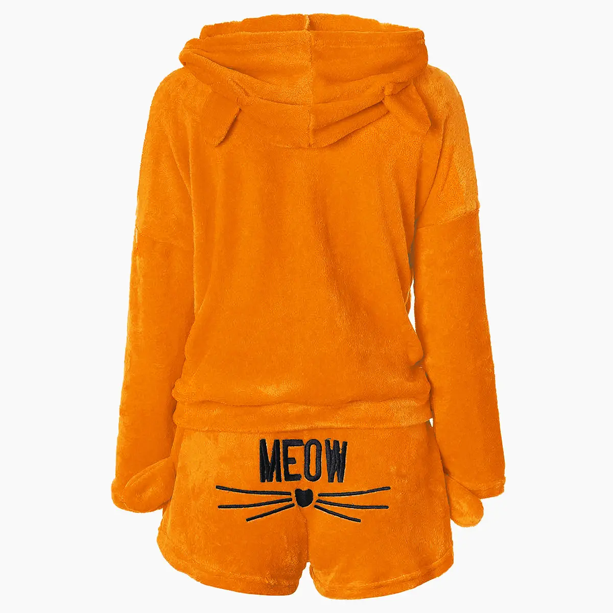 2018 Winter Cat Embroidered Plush Pajamas Set - Image 8