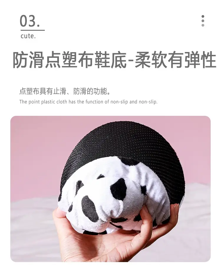 New manufacturers spot cartoon cute plush milk warm thick slippers non-slip comfortable home cotton shoes — feature 18