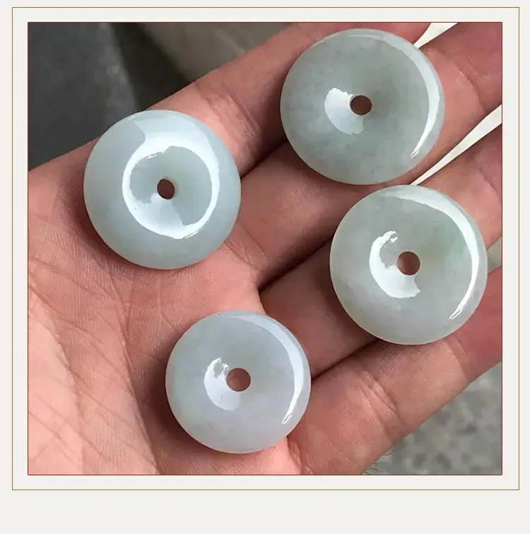 Light White Jade Safety Buckle with Central Hole — feature 7