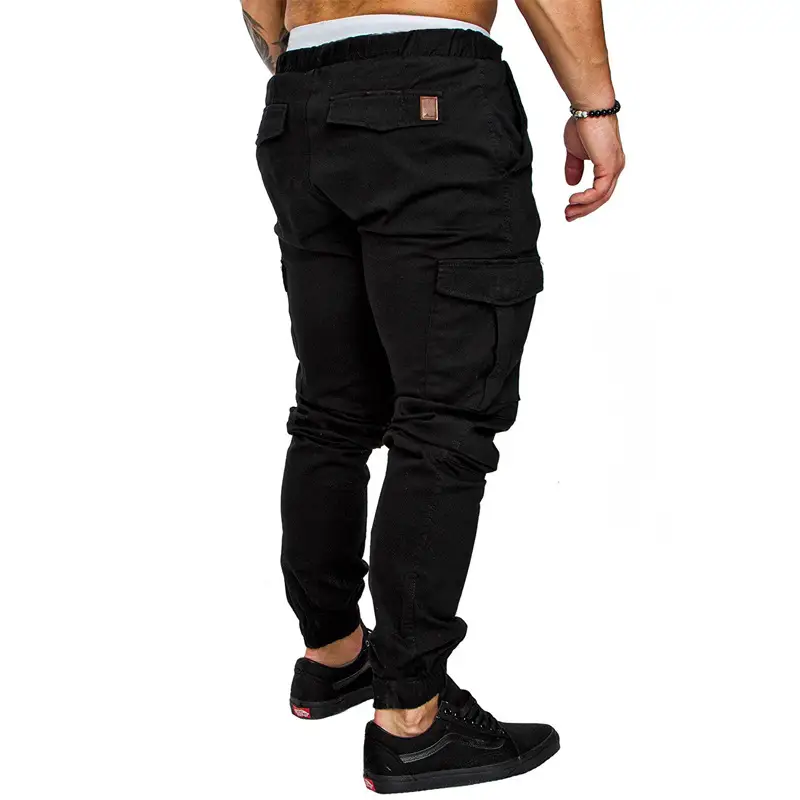 Men Red Cotton Jogger Pants with Drawstring Waist — feature 10