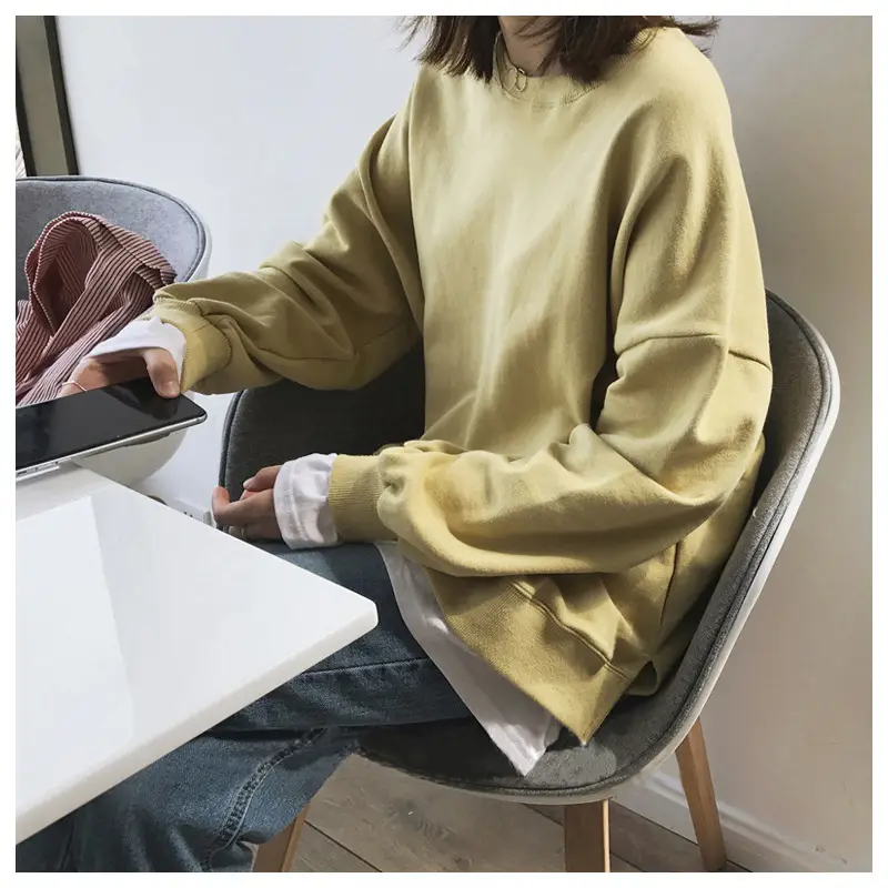 Women Fleece Sweatshirt Set Olive Green White Sneakers - Image 3