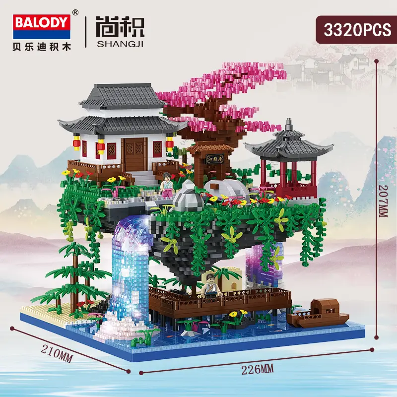 Peach Blossom Building Blocks Toy Set for Kids - Image 12