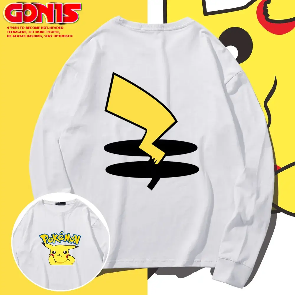 Pikachu Sweatshirt Green Long Sleeve Men Women - Image 11