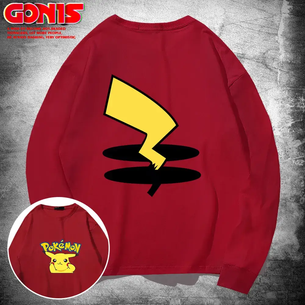 Pikachu Sweatshirt Green Long Sleeve Men Women - Image 13