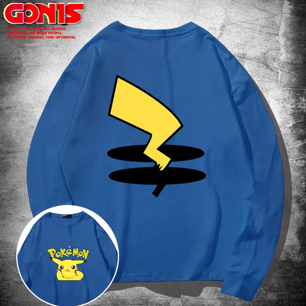 Pikachu Sweatshirt Green Long Sleeve Men Women - Image 14