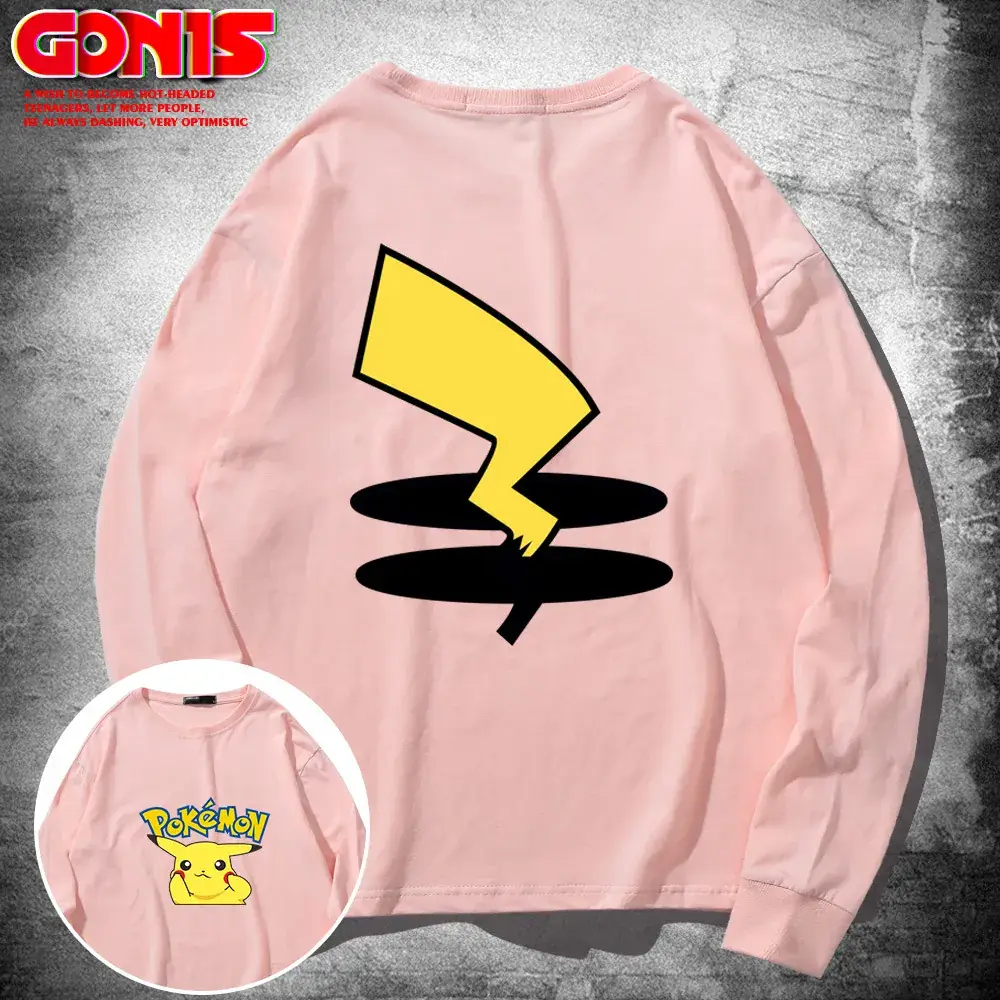 Pikachu Sweatshirt Green Long Sleeve Men Women - Image 8