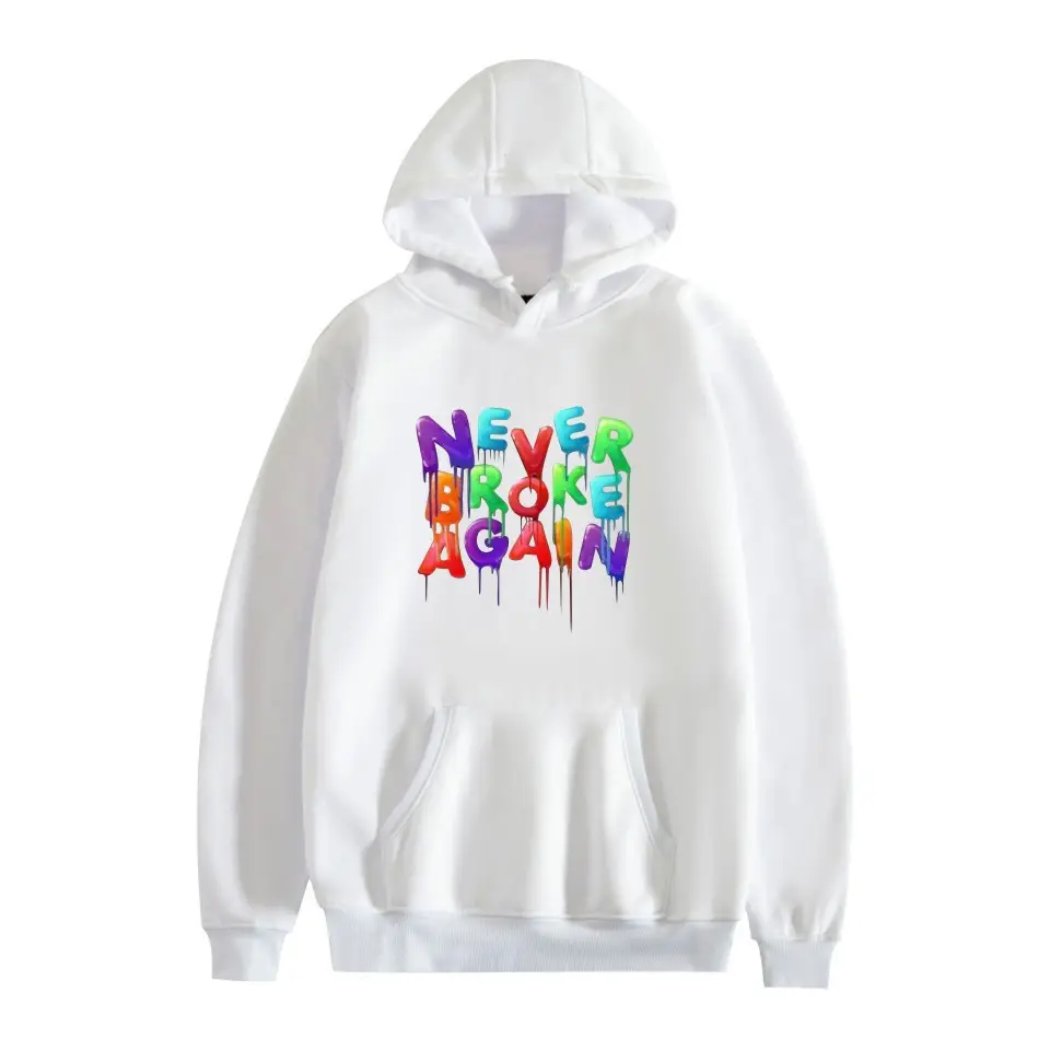 2019 Nev Rapper Pink Hoodie with "Never Rose Again" Print - Image 39