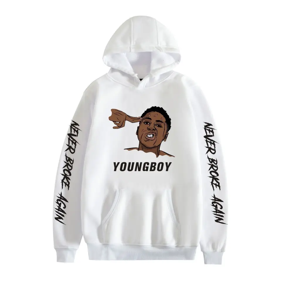 2019 Nev Rapper Pink Hoodie with "Never Rose Again" Print - Image 41
