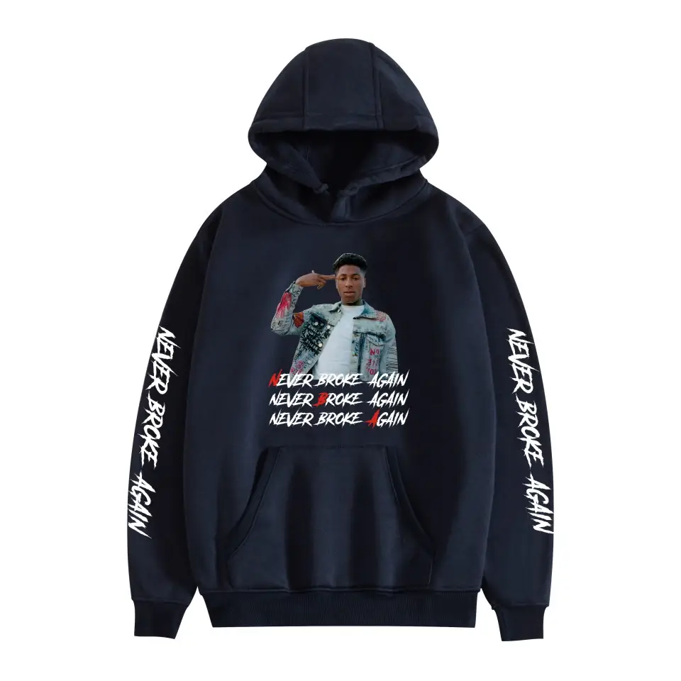 2019 Nev Rapper Pink Hoodie with "Never Rose Again" Print - Image 16
