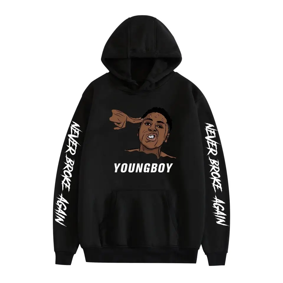 2019 Nev Rapper Pink Hoodie with "Never Rose Again" Print - Image 19