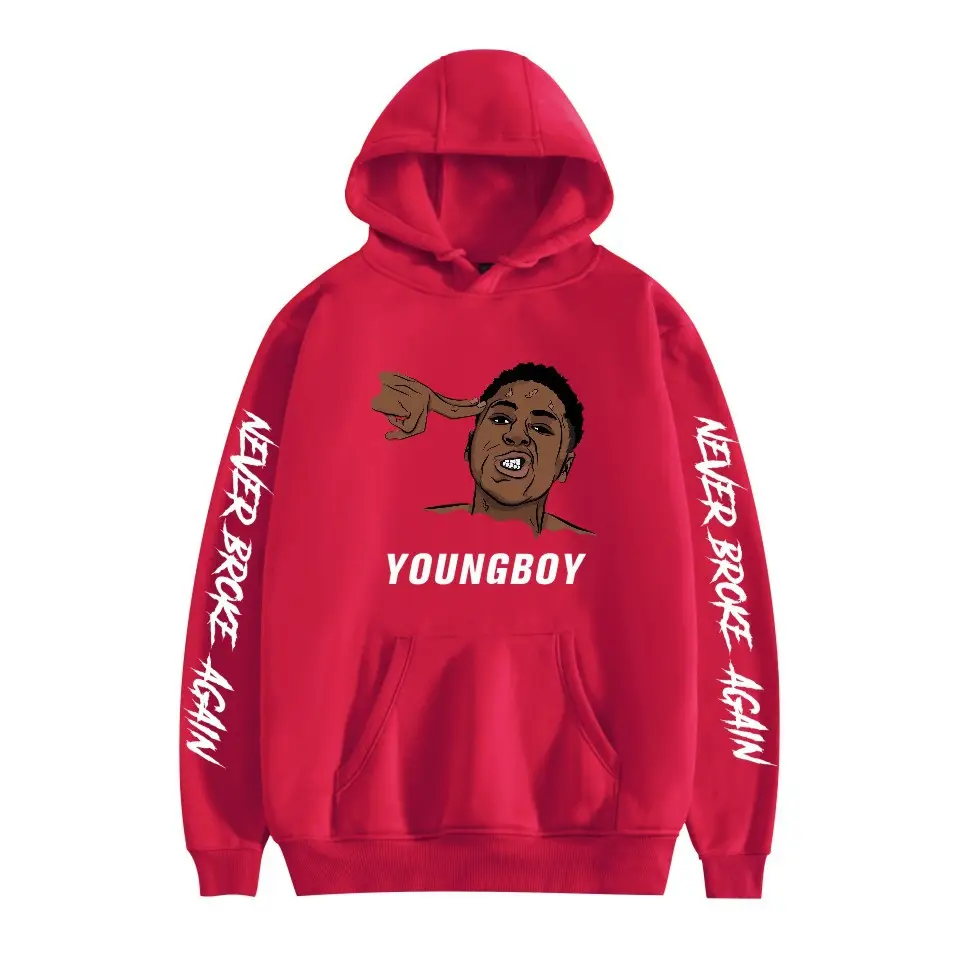 2019 Nev Rapper Pink Hoodie with "Never Rose Again" Print - Image 24