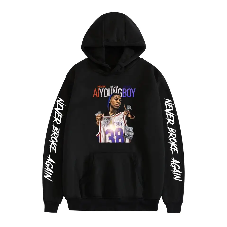 2019 Nev Rapper Pink Hoodie with "Never Rose Again" Print - Image 25