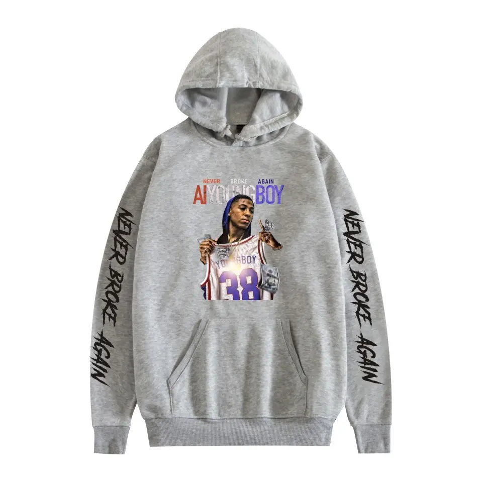 2019 Nev Rapper Pink Hoodie with "Never Rose Again" Print - Image 27