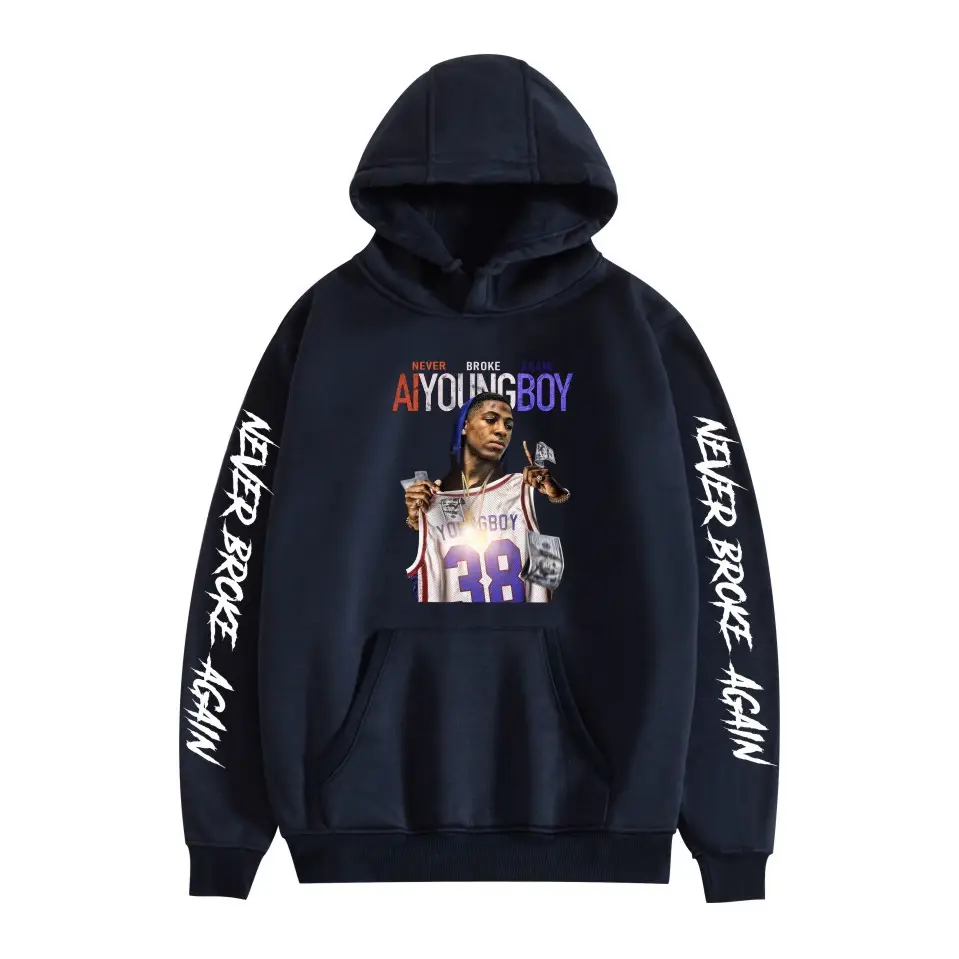 2019 Nev Rapper Pink Hoodie with "Never Rose Again" Print - Image 28