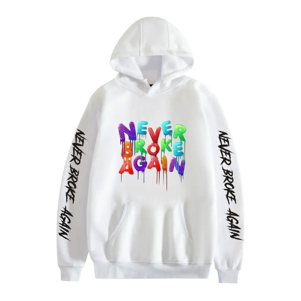 2019 Nev Rapper Pink Hoodie with "Never Rose Again" Print - Image 32