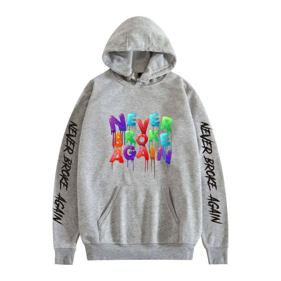 2019 Nev Rapper Pink Hoodie with "Never Rose Again" Print - Image 33
