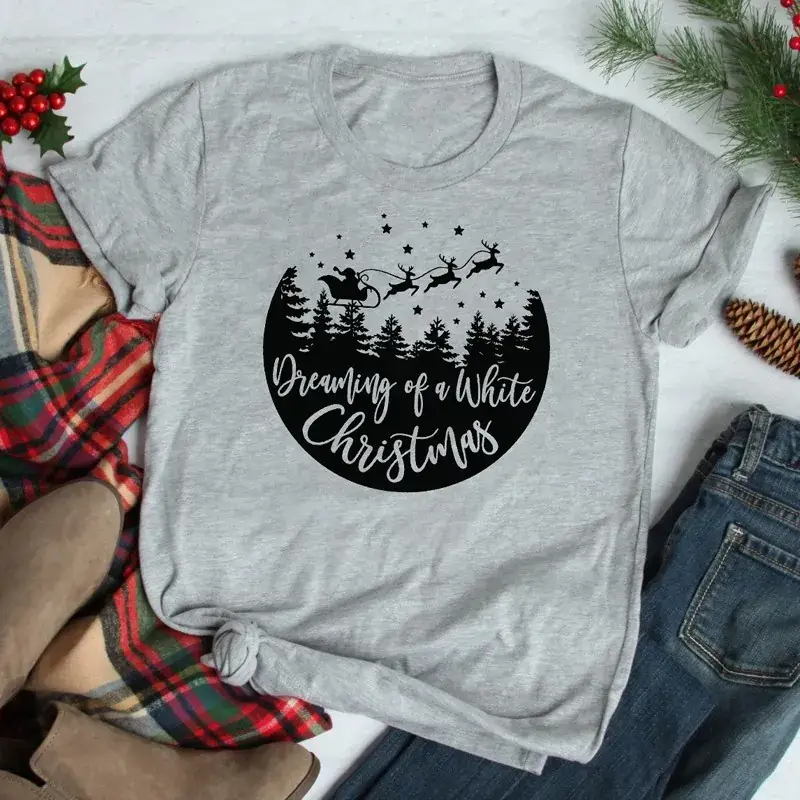 Flying Deer Christmas T-Shirt Small Navy - Image 3