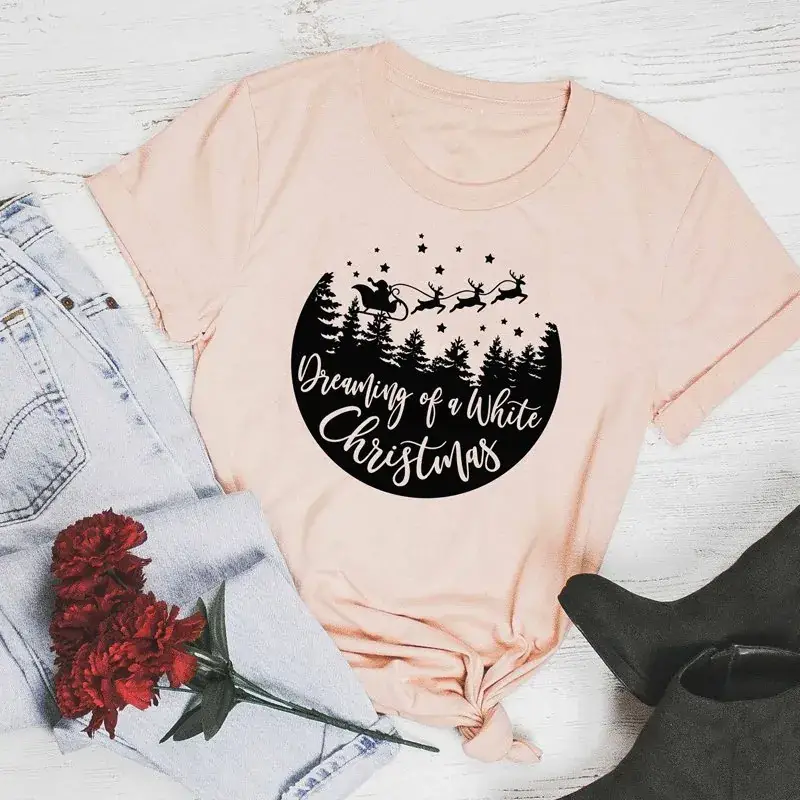 Flying Deer Christmas T-Shirt Small Navy - Image 6