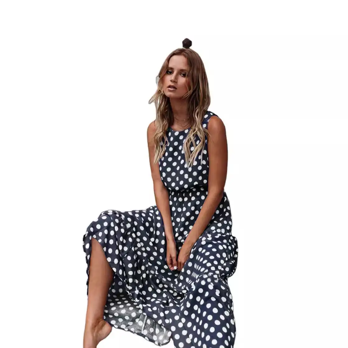 Sweet Polka Dot Sleeveless Dress for Women 2025 - Image 10