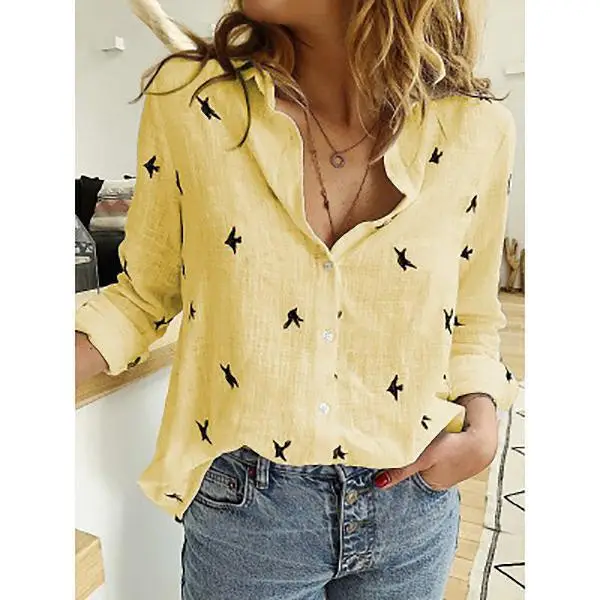 2021 Green Linen Button Front Shirt for Women - Image 10