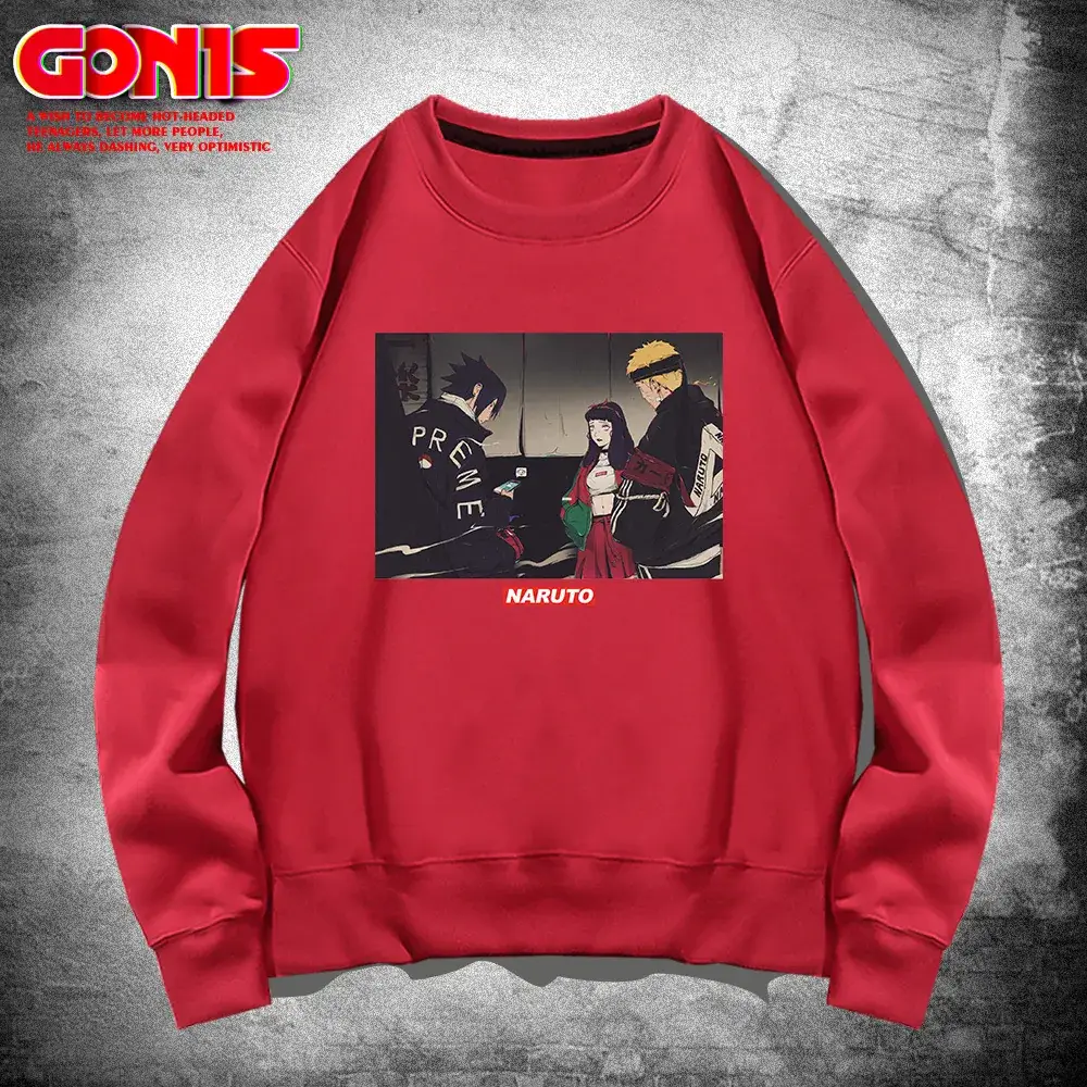 Naruto Anime Cotton Sweatshirt Black Round Neck - Image 13