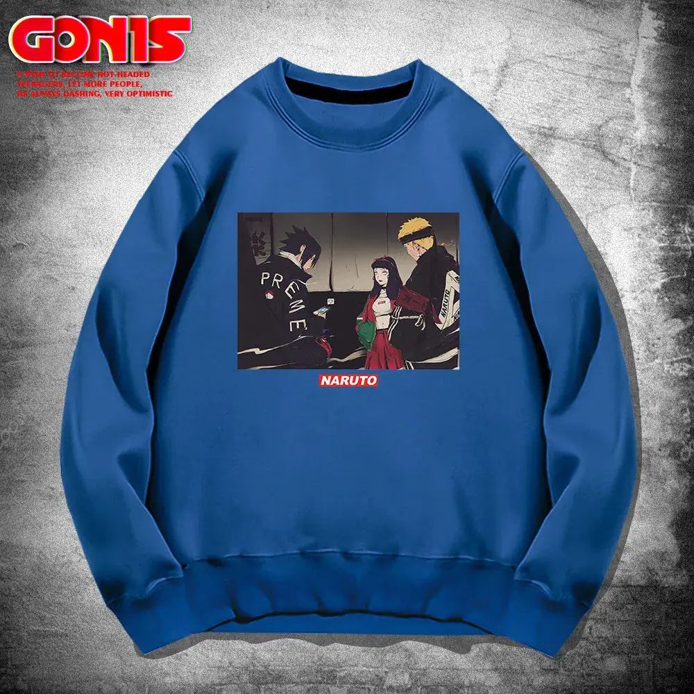 Naruto Anime Cotton Sweatshirt Black Round Neck - Image 14