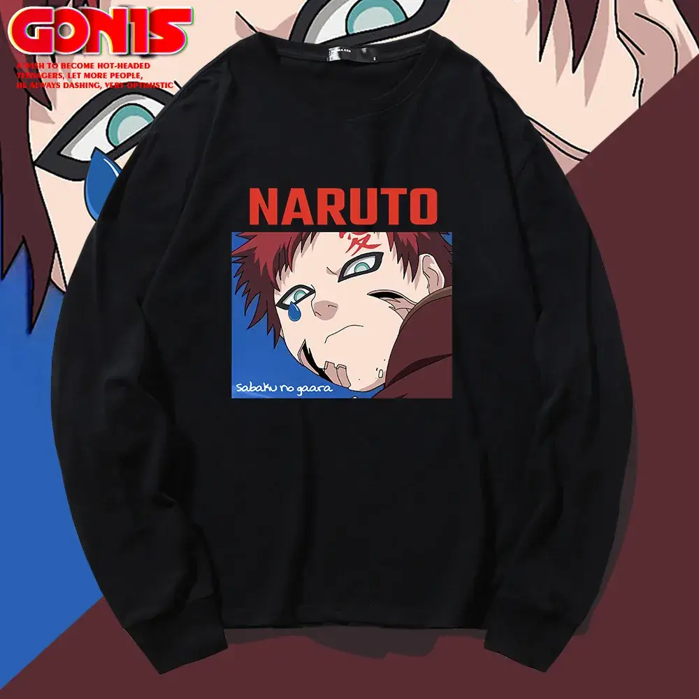 Naruto Anime T-Shirt Red Pure Cotton Men