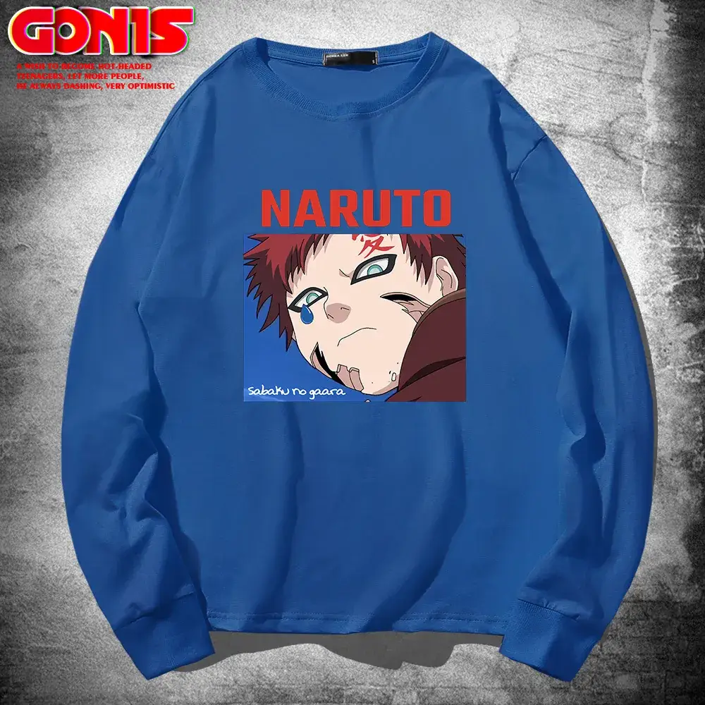 Naruto Anime T-Shirt Red Pure Cotton Men