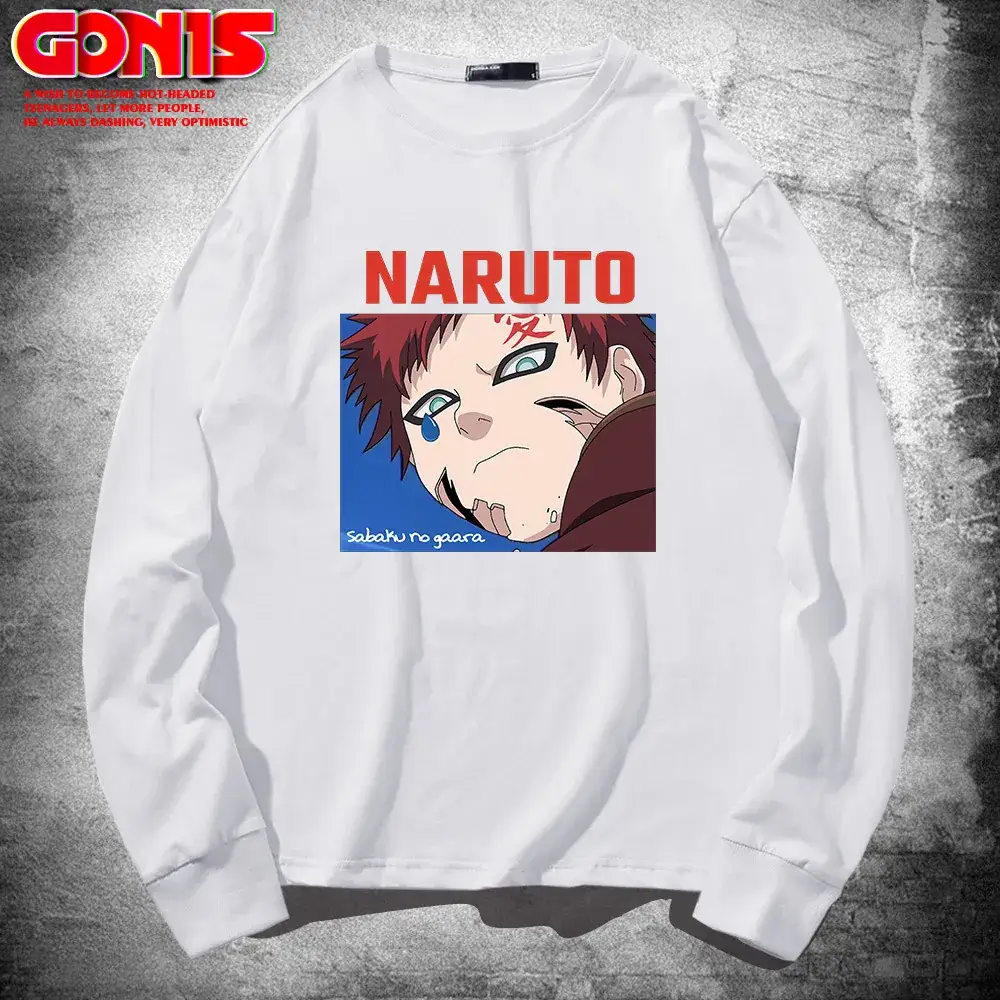 Naruto Anime T-Shirt Red Pure Cotton Men