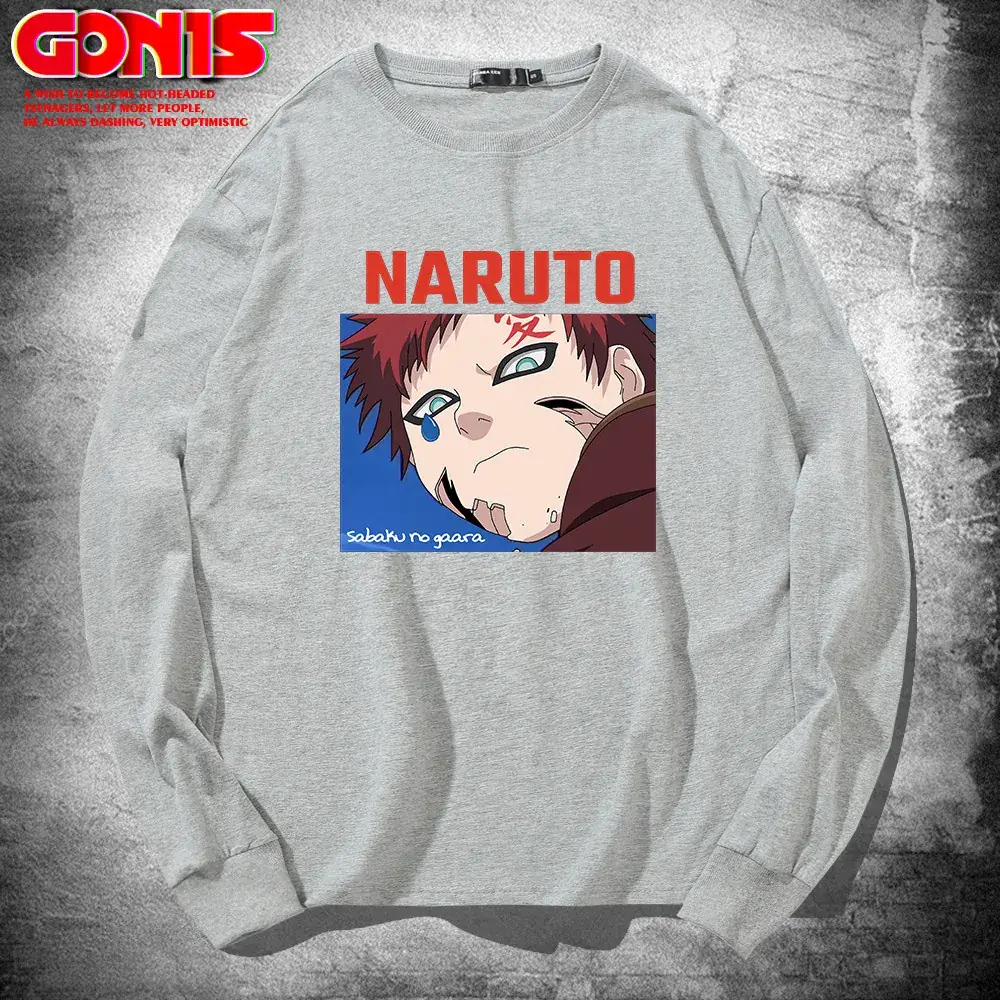 Naruto Anime T-Shirt Red Pure Cotton Men