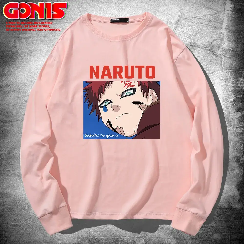 Naruto Anime T-Shirt Red Pure Cotton Men