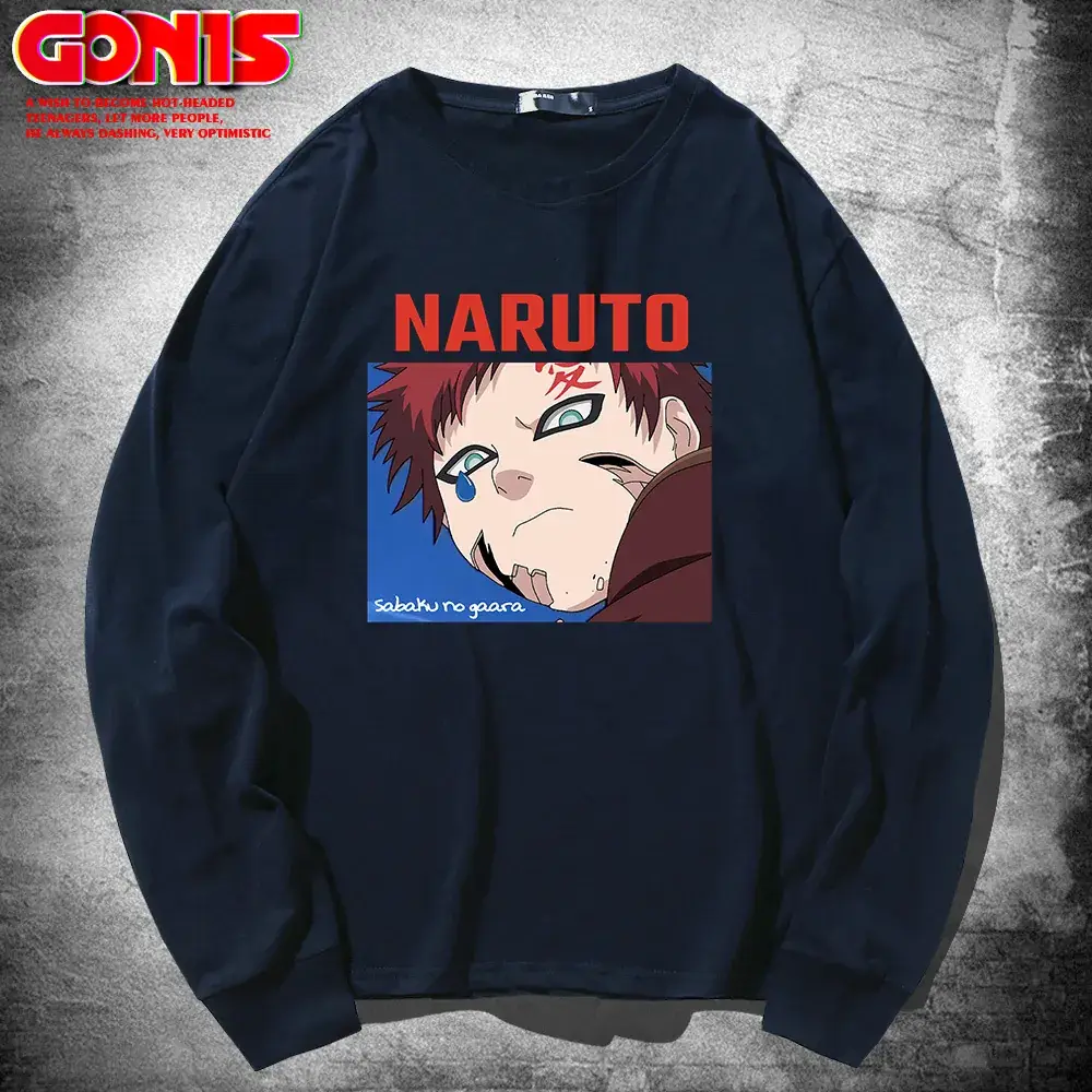 Naruto Anime T-Shirt Red Pure Cotton Men