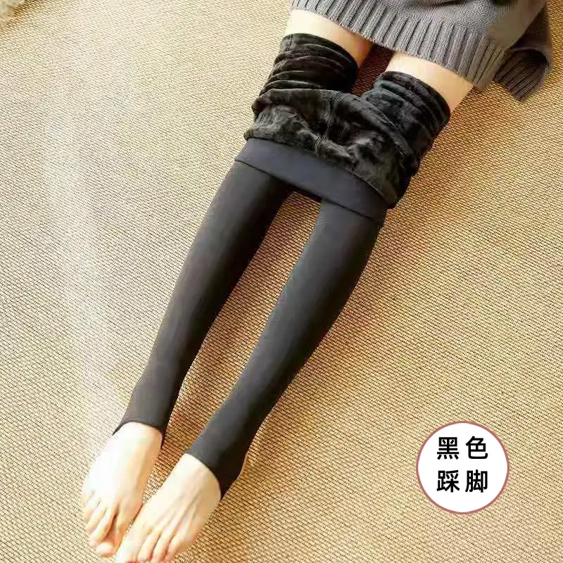 Women Fleece Lined Leggings Nude Winter Warm Pantyhose - Image 4