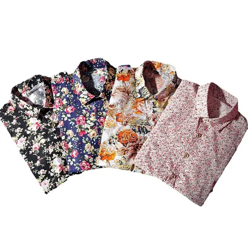 Men's Black Floral Short Sleeve Shirt Pack of 4 - Image 6