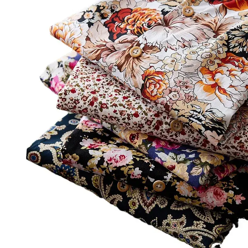 Men Floral Long Sleeve Shirt Black Spring Autumn Wear - Image 11