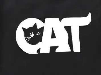 Cat Graphic T-Shirt Black Men Women Short Sleeve