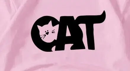 Cat Graphic T-Shirt Black Men Women Short Sleeve