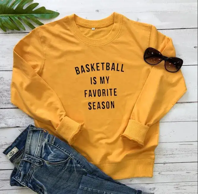 Women's Maroon Basketball Favorite Season Sweatshirt 100% Cotton