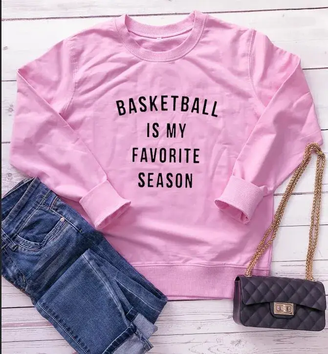 Women's Maroon Basketball Favorite Season Sweatshirt 100% Cotton