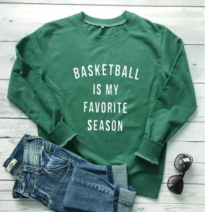 Women's Maroon Basketball Favorite Season Sweatshirt 100% Cotton