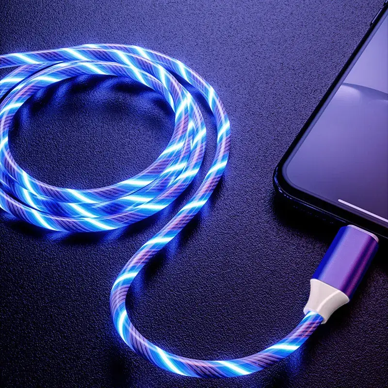 Blue Metal 2.4A Fast Charge Data Cable for Apple & Android - Image 2
