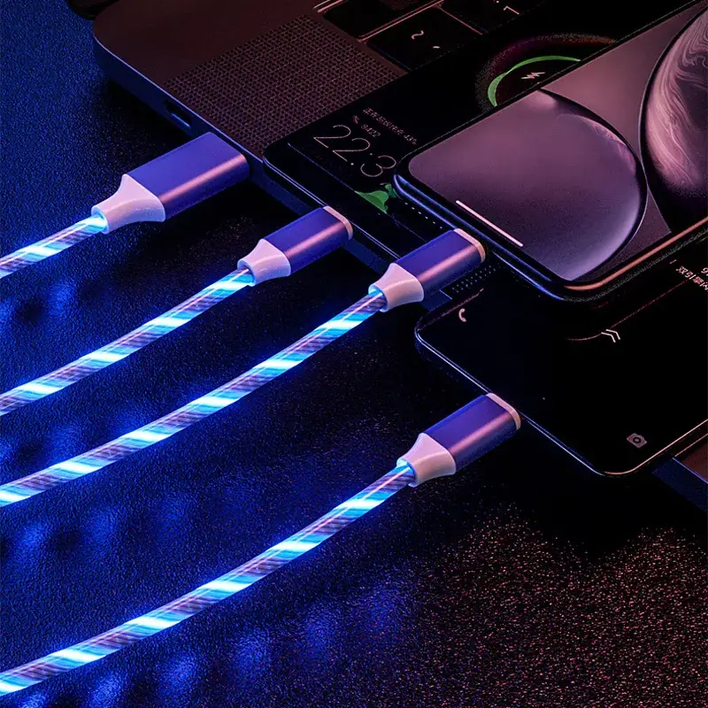 Blue Metal 2.4A Fast Charge Data Cable for Apple & Android - Image 4