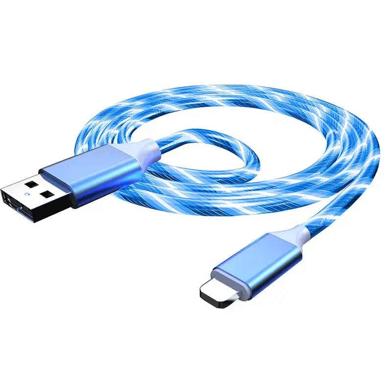 Blue Metal 2.4A Fast Charge Data Cable for Apple & Android - Image 5