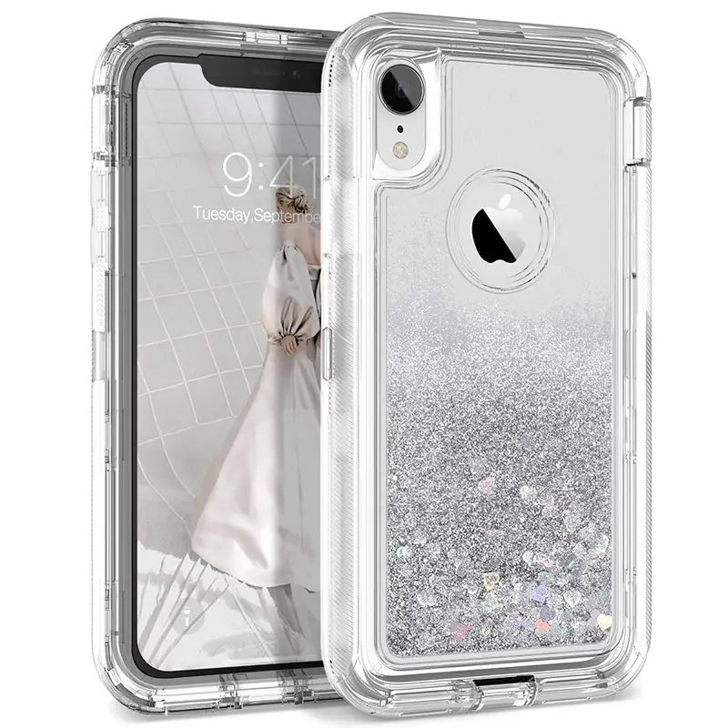 Apple iPhone XR Liquid Glitter TPU Cover Pink - Image 10