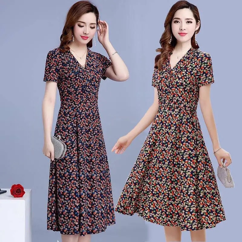 New Arrival Floral Dress Slim Fit Mist Length for Women - Image 4