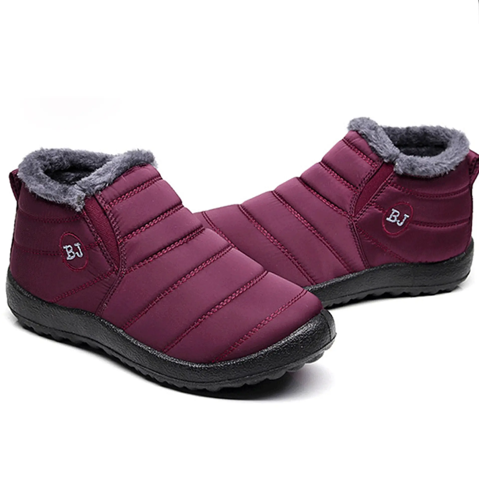 Women's Fleece Lined Snow Boots Purple - Image 9