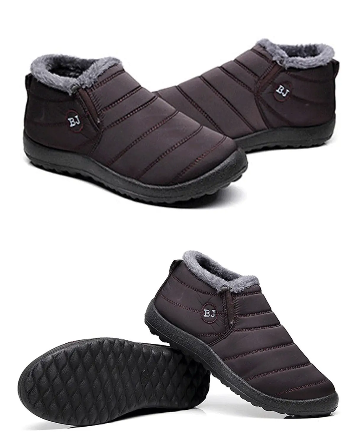 Women's Fleece Lined Snow Boots Purple — feature 12